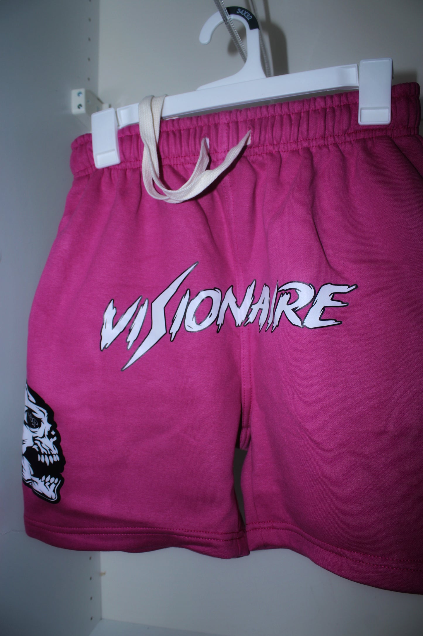 PiNK ViSiONAiRE SKULL SHORTS